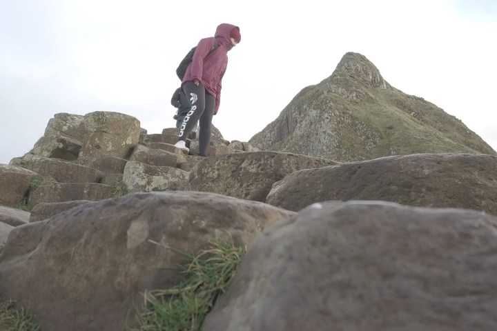 The close up of the rocks on Giants Causeway